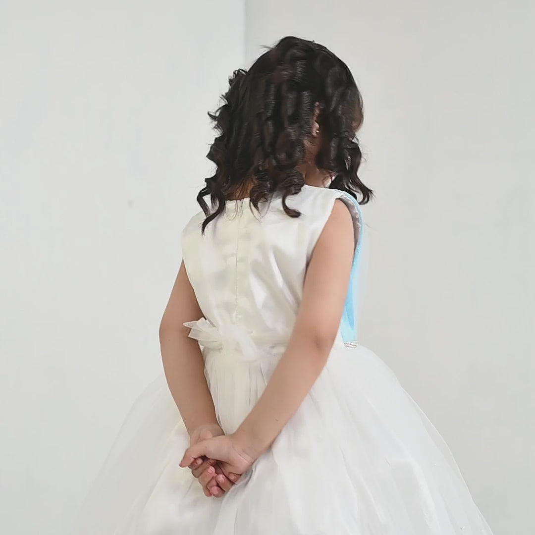 Girls Sequence Fancy Frock (Dreamy) - Blue