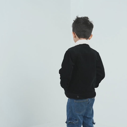 Boys Corduroy Jacket Black