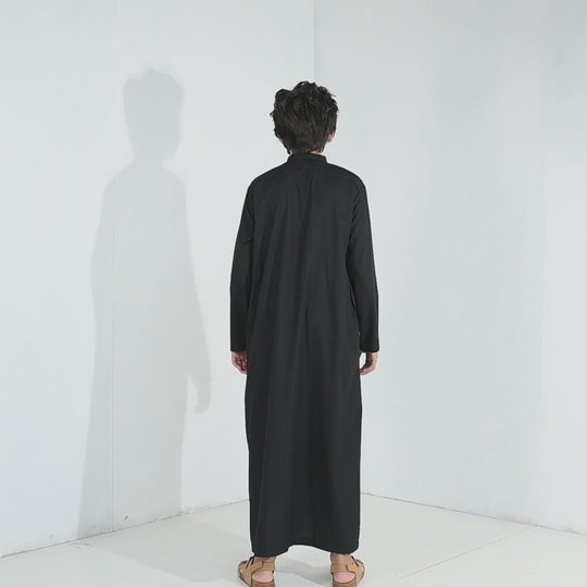 Boys Poly Viscose Jubba - Balck