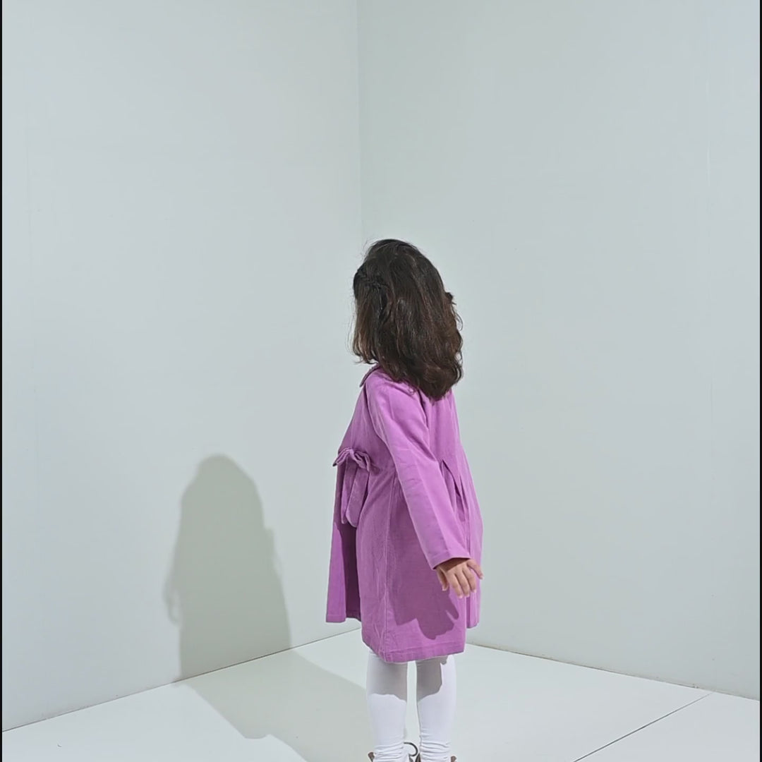 Girls Corduroy Casual Frock Peter Pan