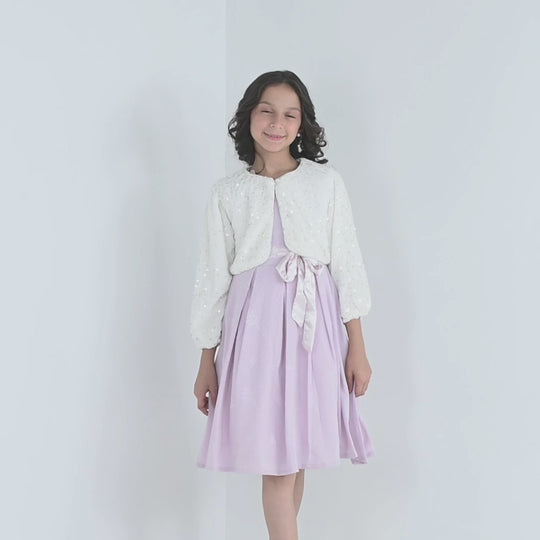 Girls Velvet Bolero Winter Grace (White)