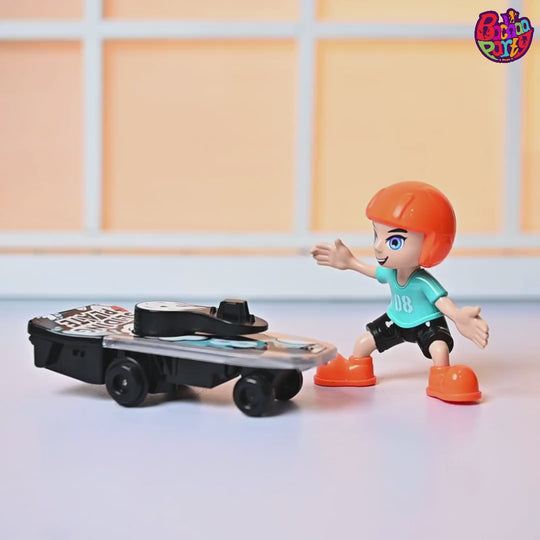 Skating Stunt Boy with Sliding Plate Automatic Moving Toy