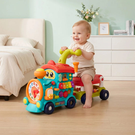 Multi-Function Funny Train (5-in-1 Baby Walker & Ride-On)