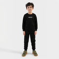 Boys Cotton Interlock 2 Pcs Suit-Black