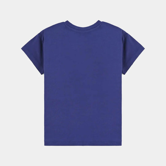 Boys Cotton Jersey T-Shirt H/S Travel & Have Fun-Blue