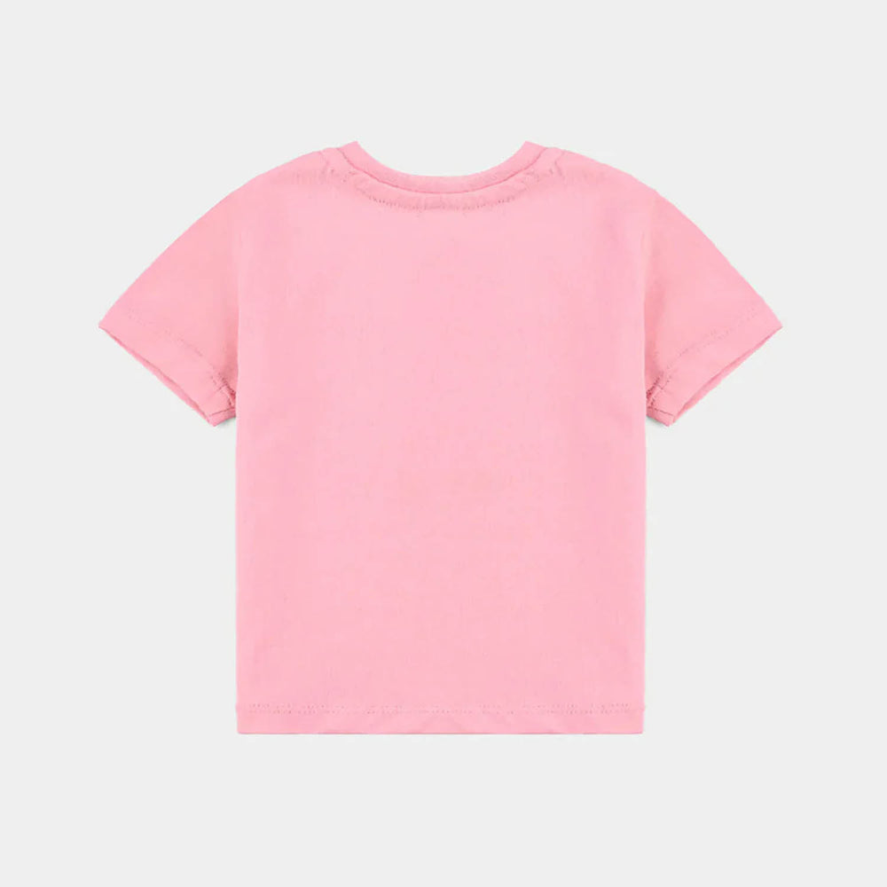 Infant Girls Cotton Jersey T-Shirt Cats-C.Pink