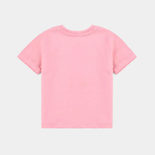 Infant Girls Cotton Jersey T-Shirt Cats-C.Pink