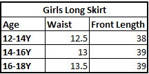 Teens Girls Digital Print Long Skirt - Multi