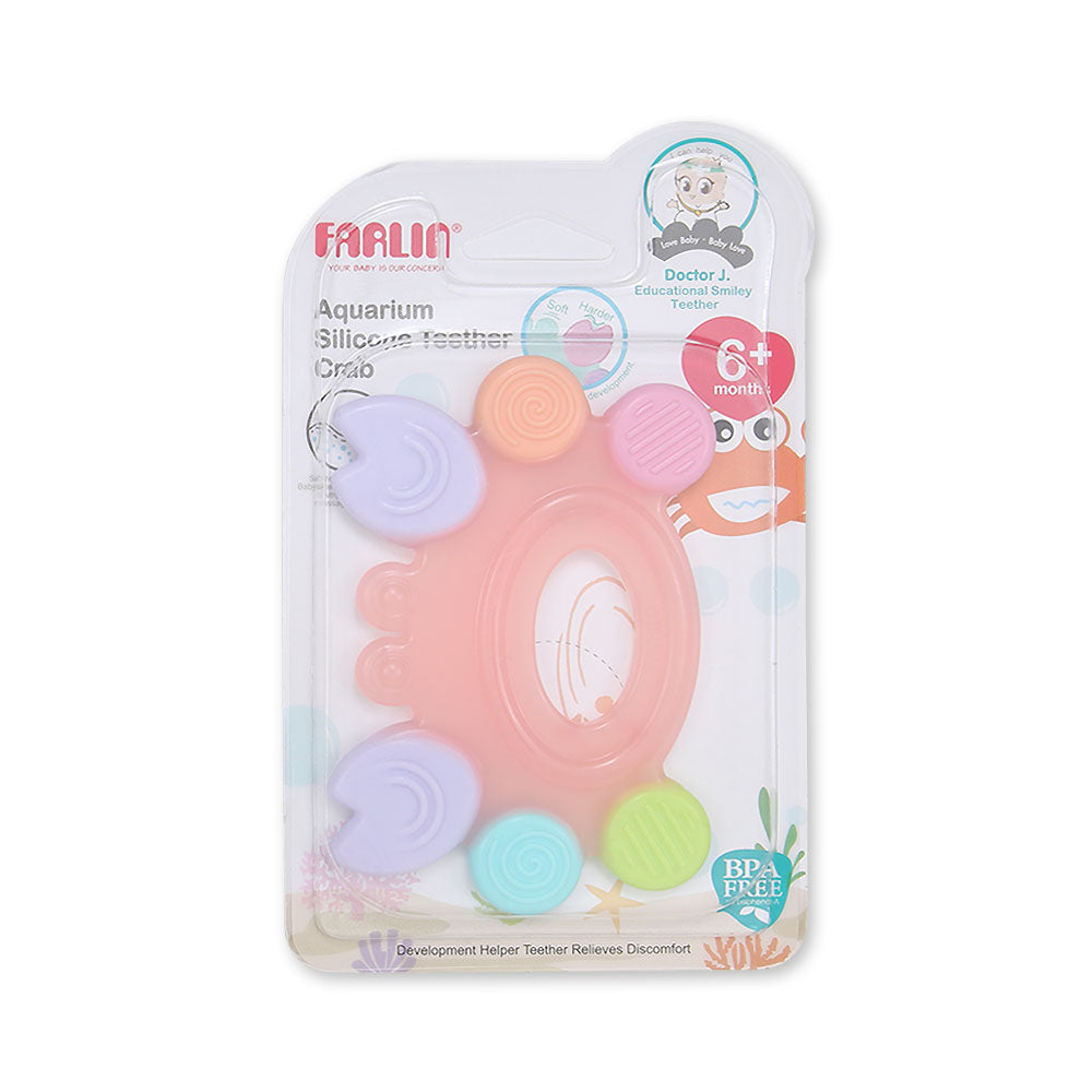 SILICONE GUM SOOTHER-CRAB BB-20008 PINK