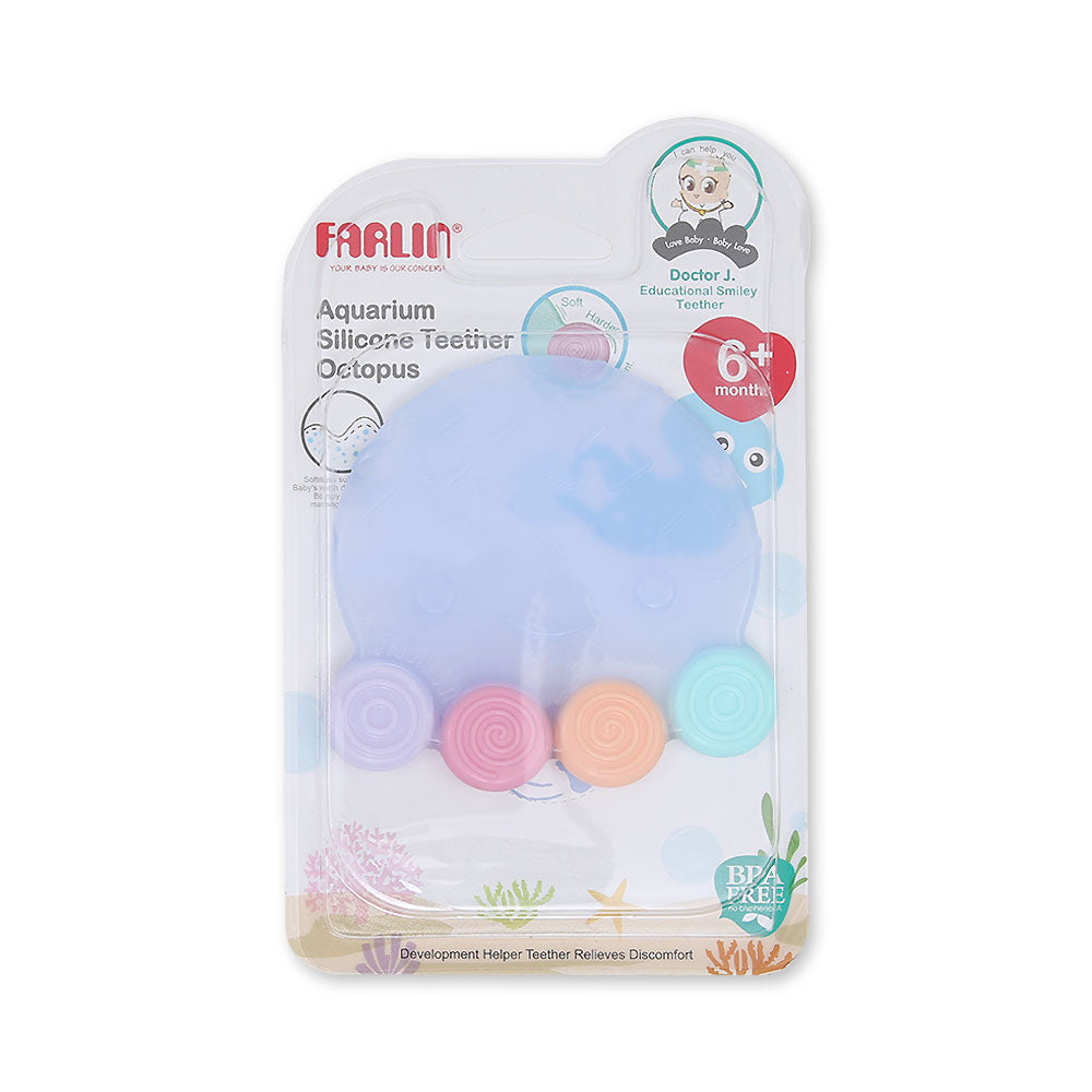 Silicone Gum Soother-Octopus BB-20009 E-C BLUE