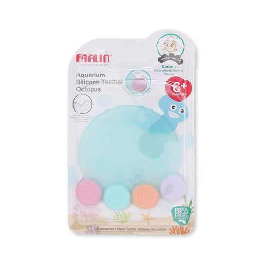SILICONE GUM SOOTHER-OCTOPUS - GREEN