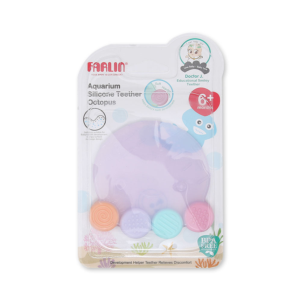 SILICONE GUM SOOTHER-OCTOPUS BB-20009 PURPLE