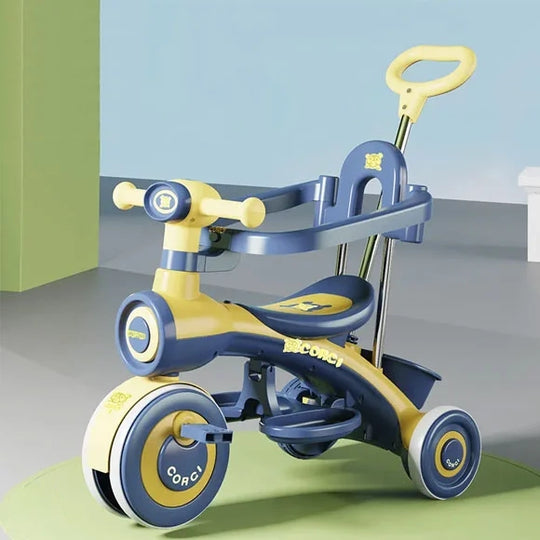 Multifunctional Kids Tricycle with Push Handle | T21 Blue