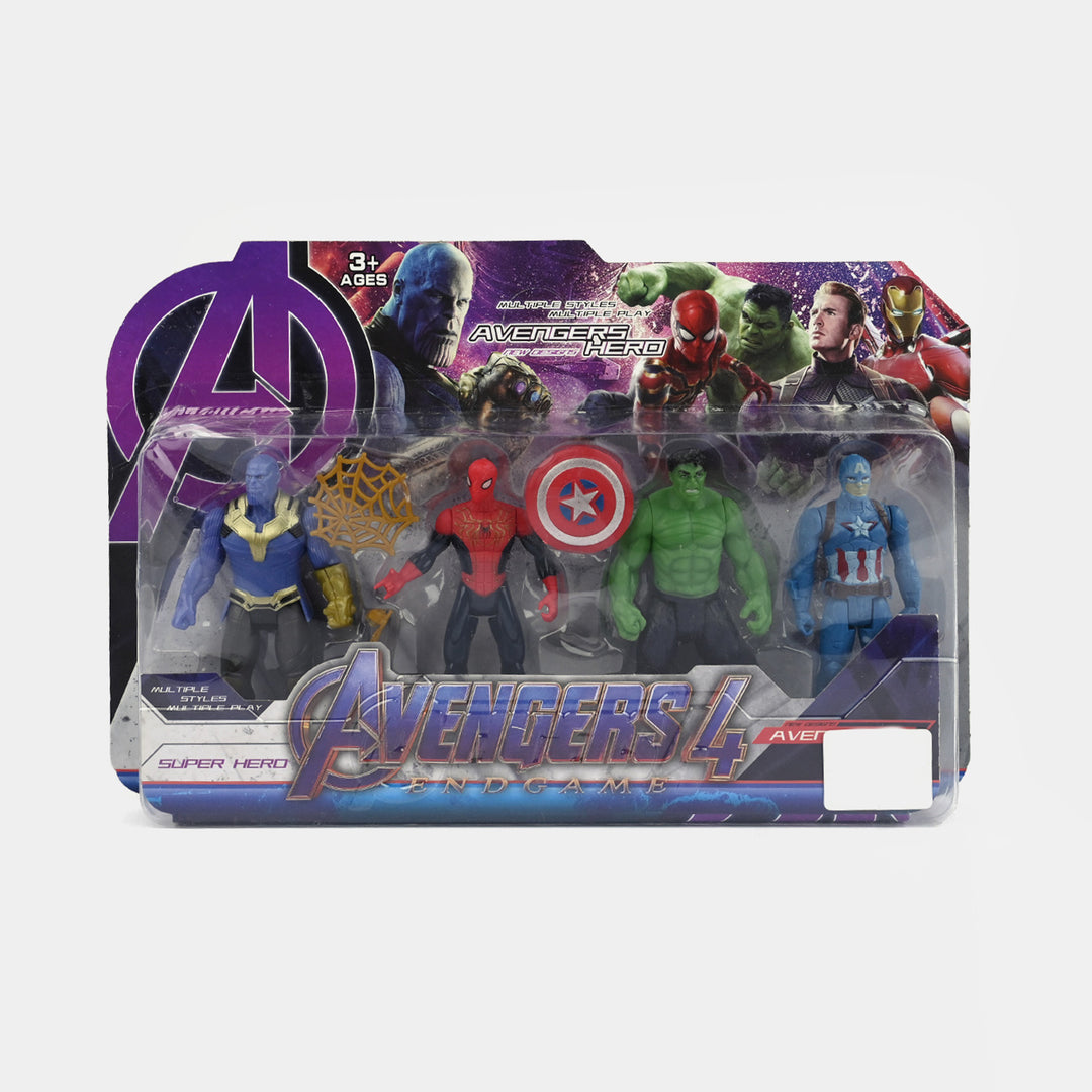 4 Super Hero Action Figure Set (3+ Years)