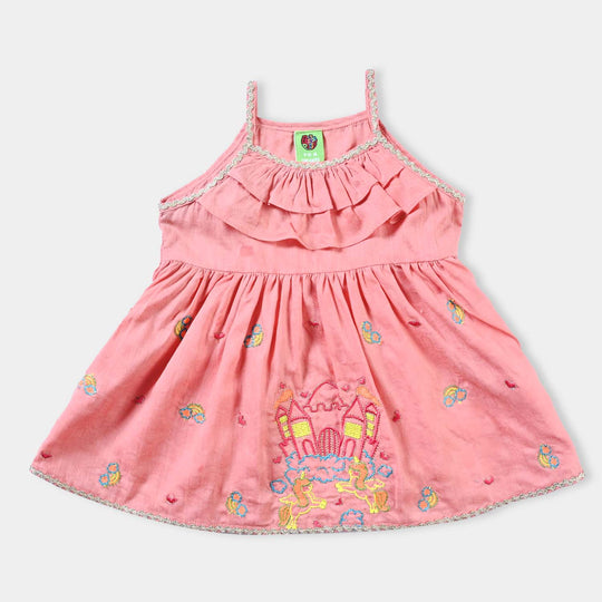 Infant Girls Jacquard 2PC Suit-Peach