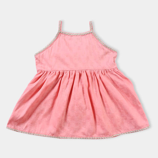 Infant Girls Jacquard 2PC Suit-Peach