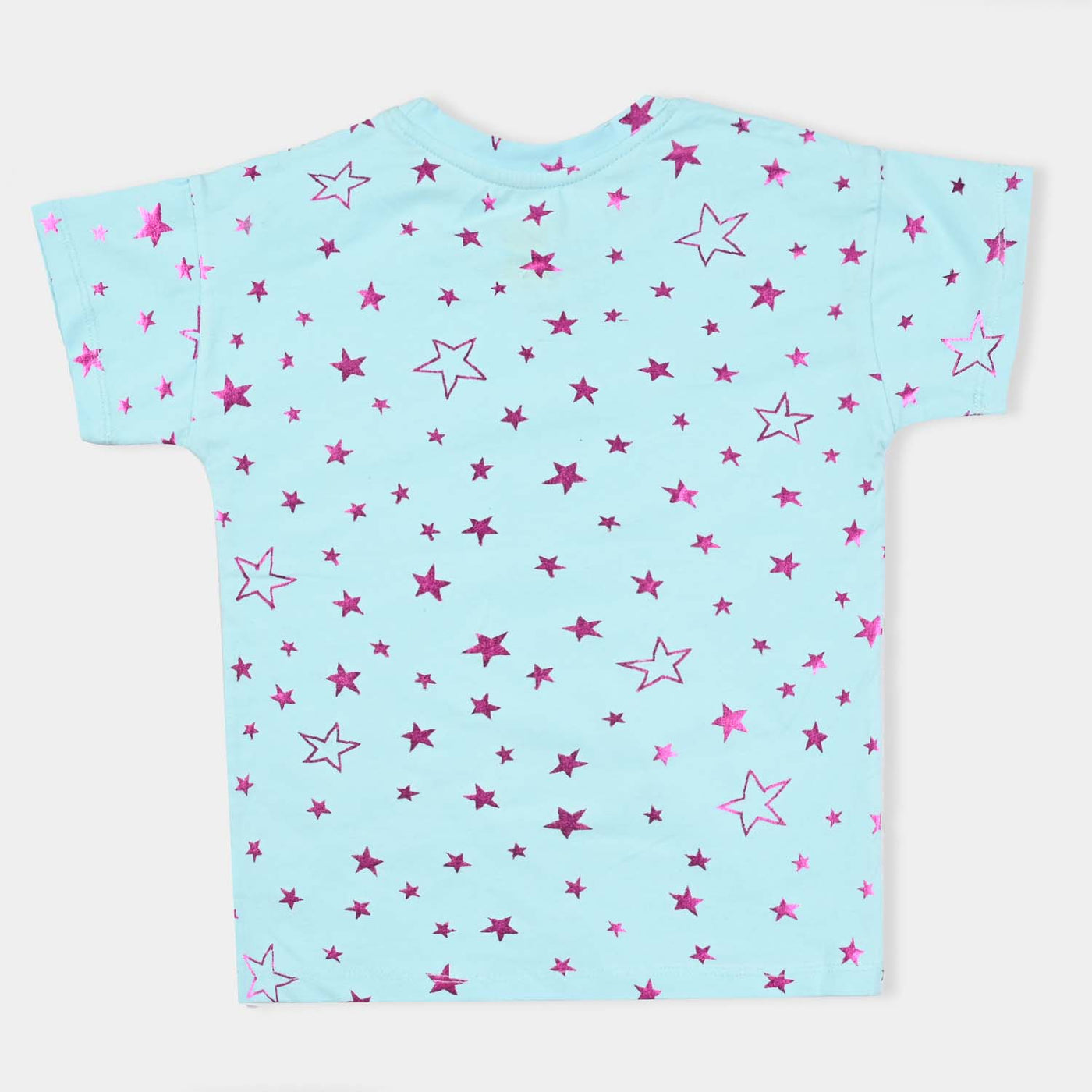 Girls Cotton Jersey T-Shirt H/S Stars-T-Turquoise