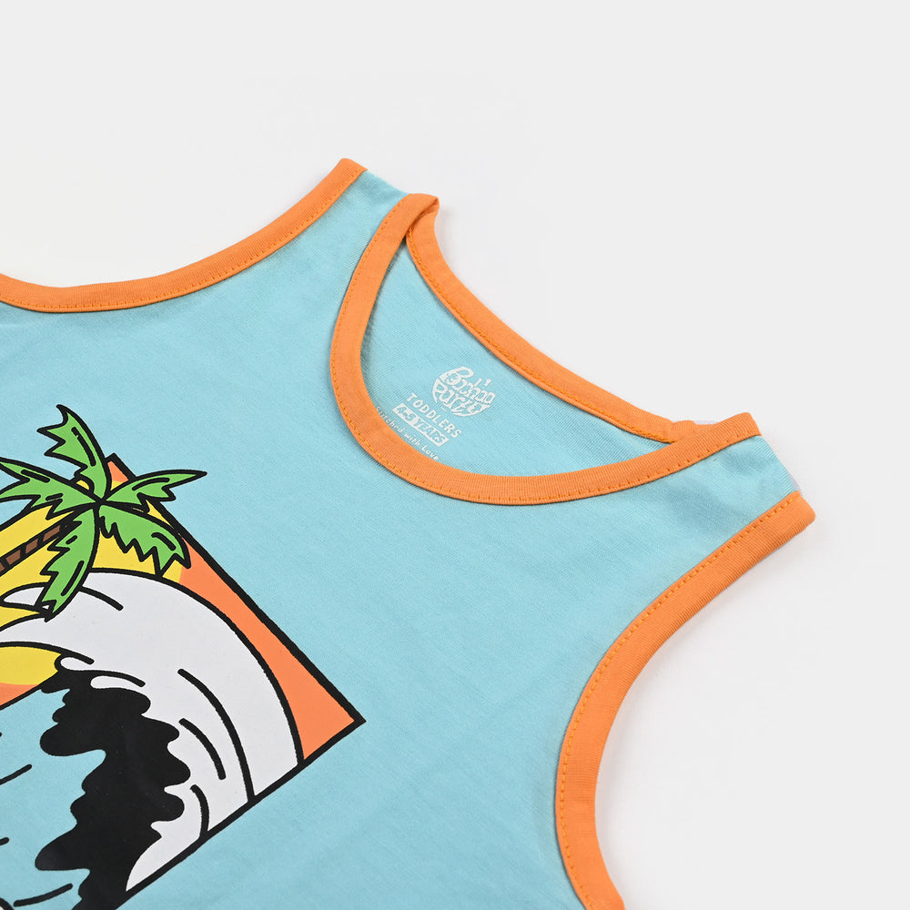 Boys Cotton Jersey Sando Ocean Vitamin