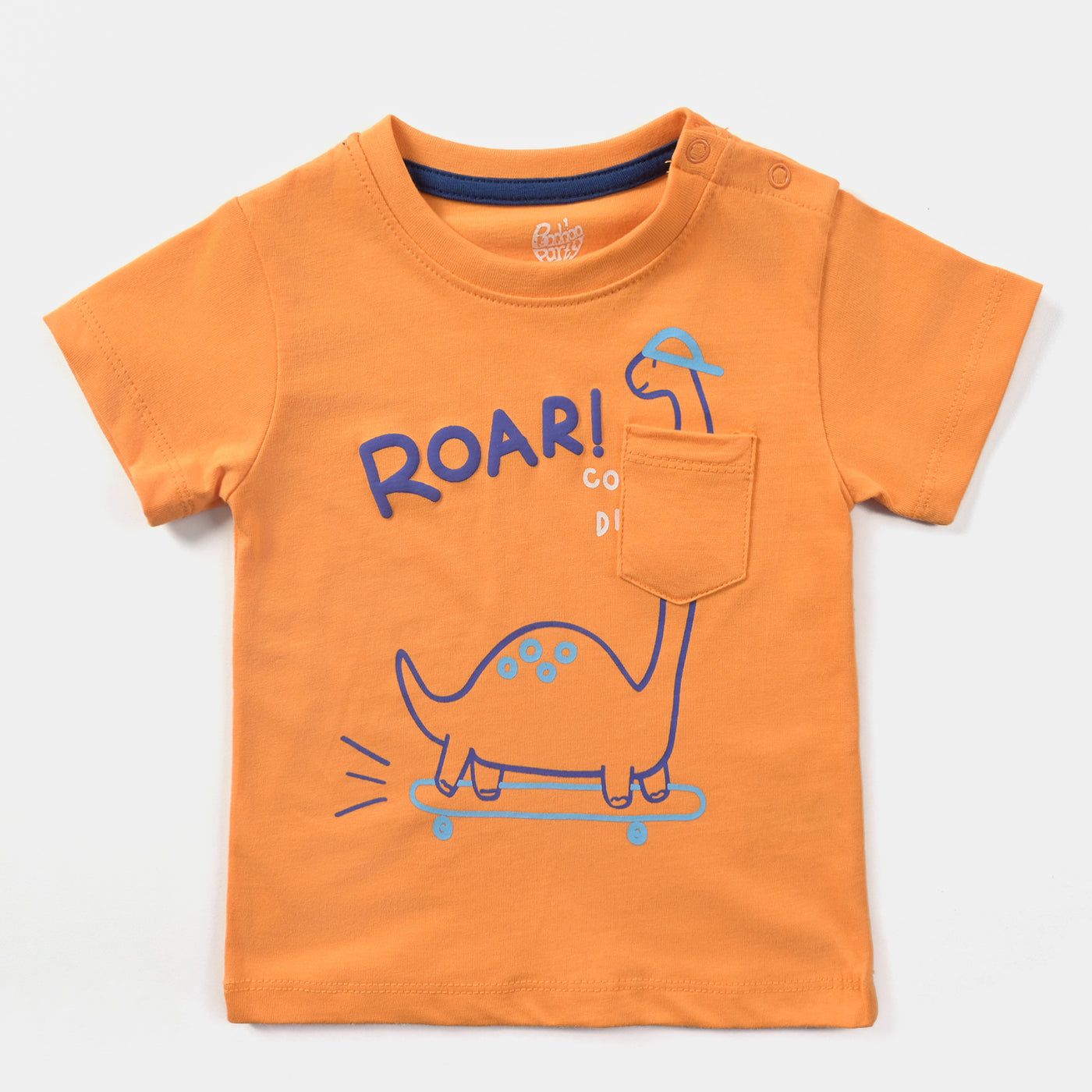 Infant Boys Cotton Jersey Round Neck T-Shirt Roar Cool Dino-B.Marigold