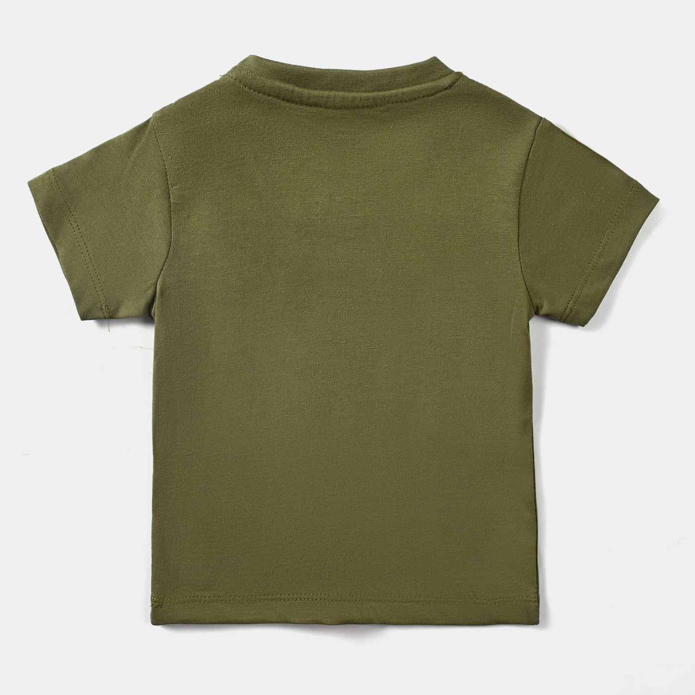 Infant Boys Cotton Jersey Round Neck T-Shirt Amazing-C.Olive