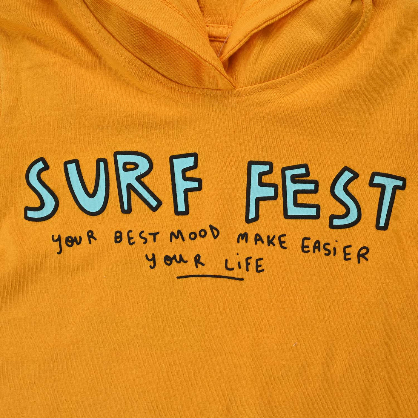 Boys Cotton Jersey T-Shirt H/S Surf Fest-Citrus