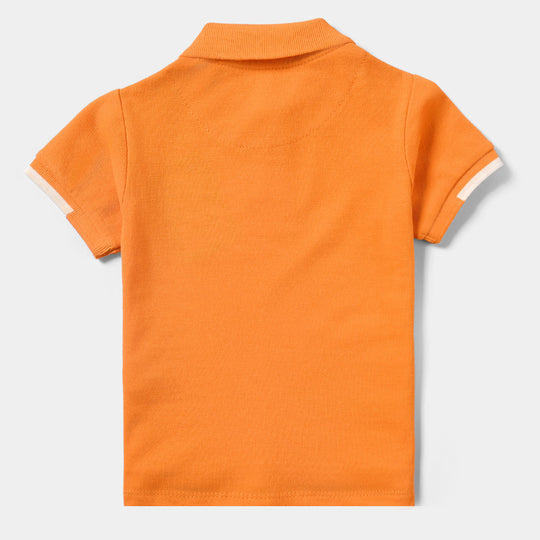 Infant Boys Cotton PK Polo Dino-B.Marigold