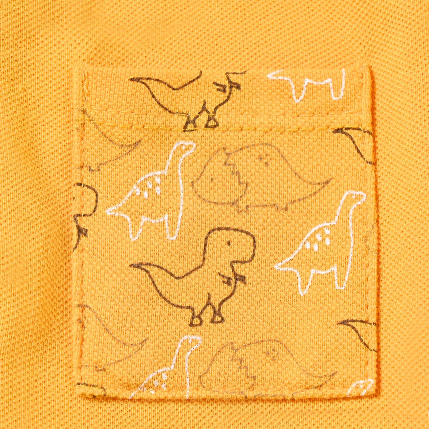 Infant Boys Cotton PK Polo Dinosaur-Citrus