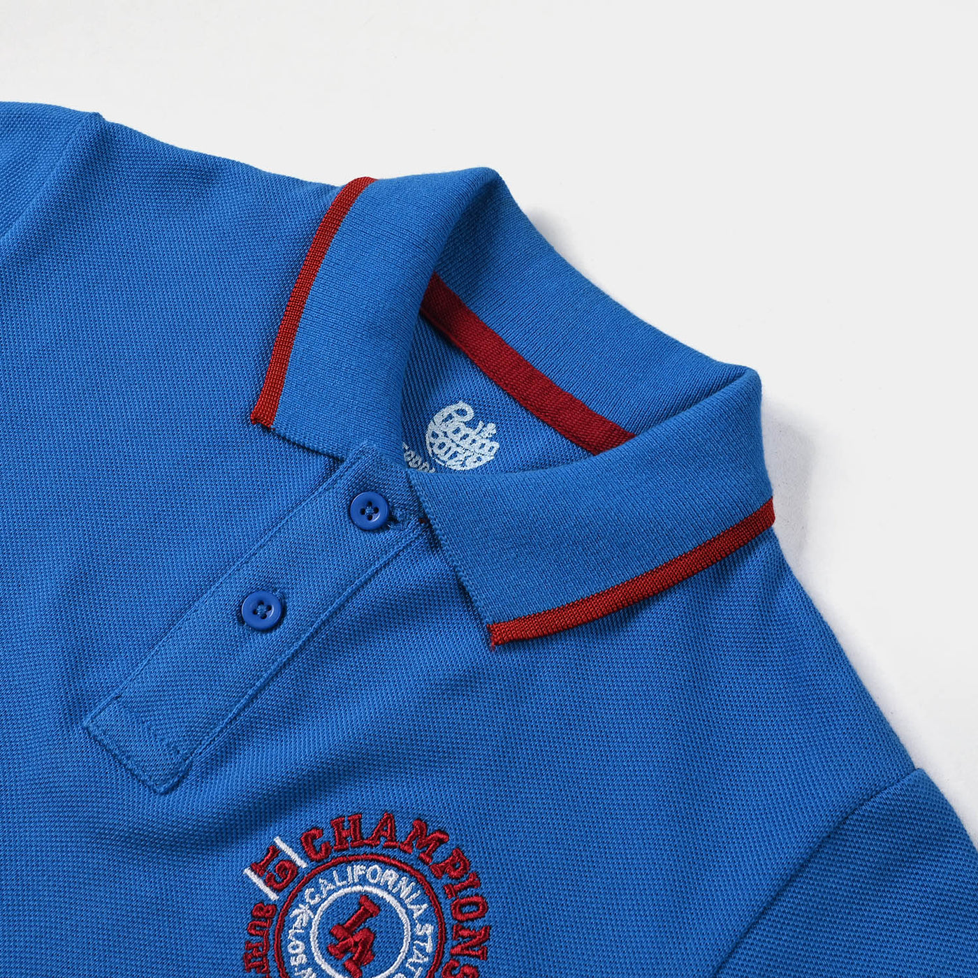 Boys Cotton PK Polo Champions-B.Blue