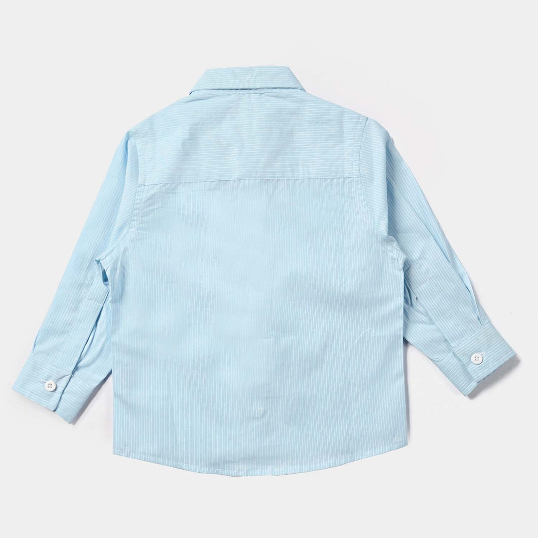 Infant Boys Yarn Dyed Formal Shirt -I/Blue