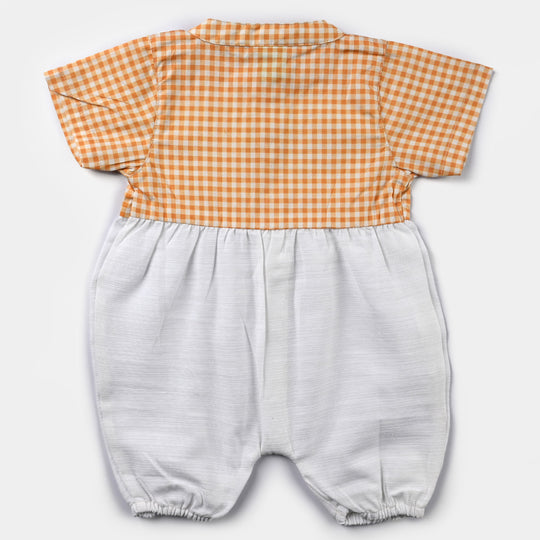 Infant Girls Cotton Romper Cut & Sew Check