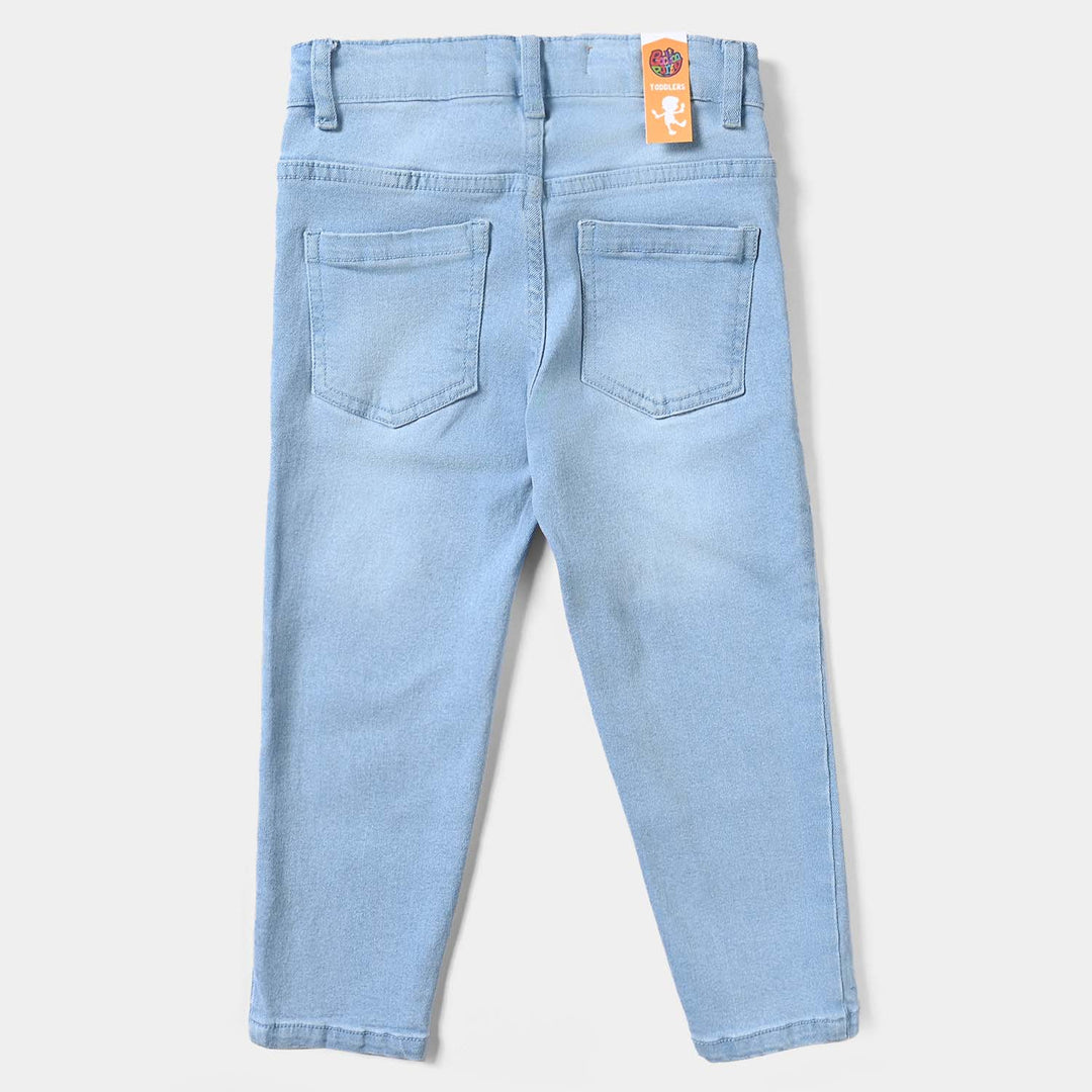 Boys Denim Stretch Pant Character-Ice Blue