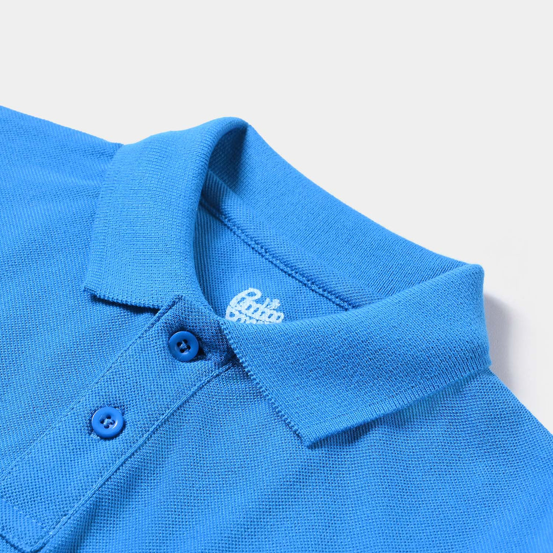 Boys Cotton PK Polo Basic-B.Blue