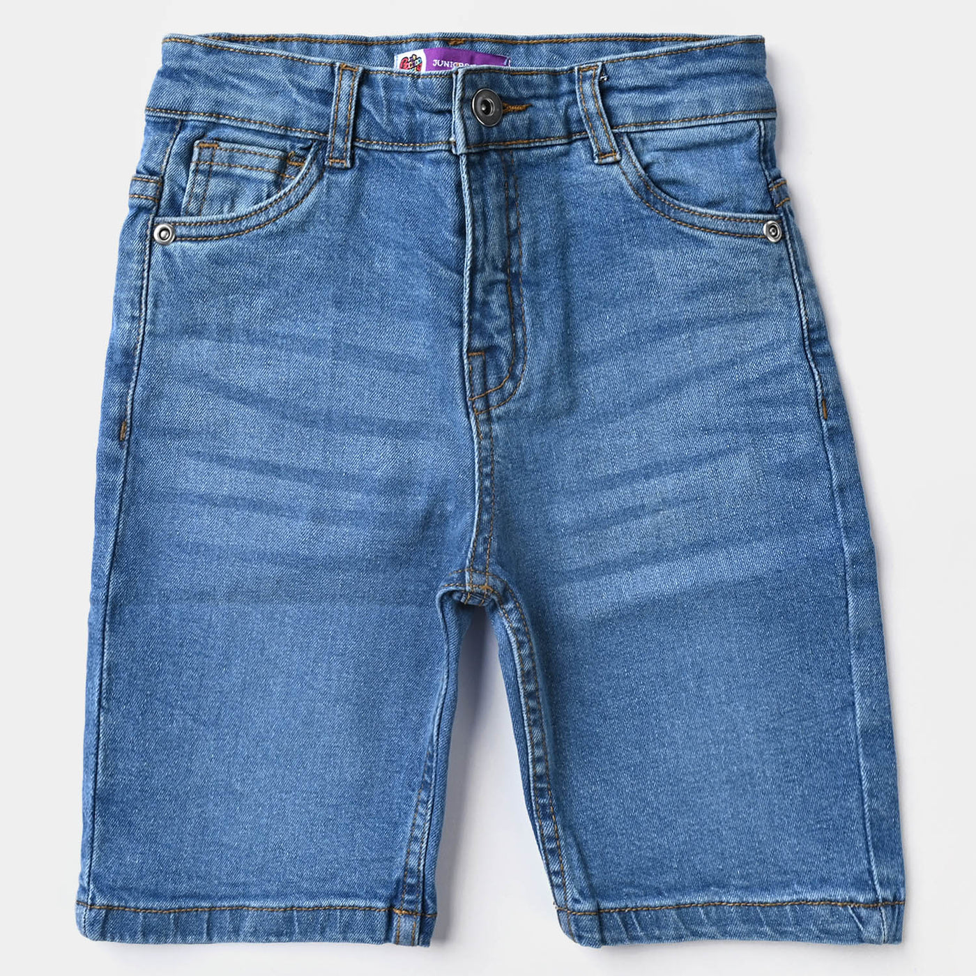 Boys Denim Stretch Short Basic-LT.Blue