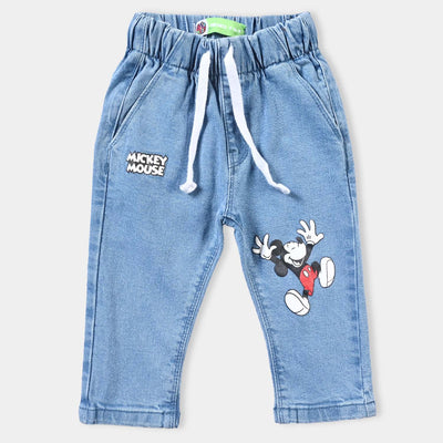 Infant Boys Denim Stretch Pant-Mid Blue