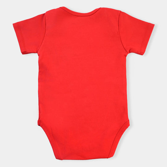 Infant Unisex Cotton Interlock Romper Charming Phuppo-F.Scarlet