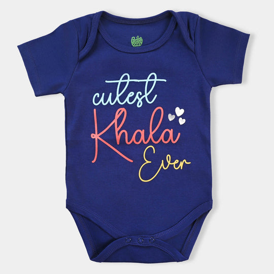 Infant Unisex Cotton Interlock Romper Cutest Khala-Blue