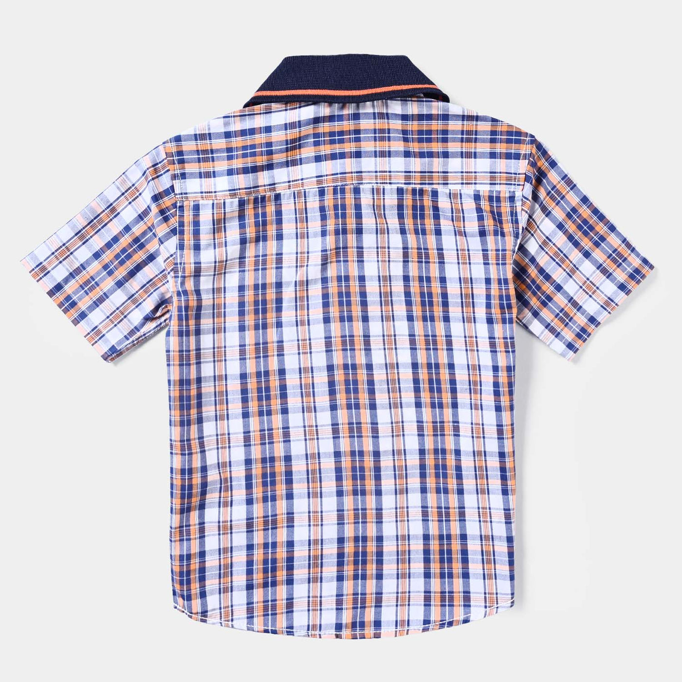 Boys Yarn Dyed Casual Shirt H/S (Born To Ride)-Check