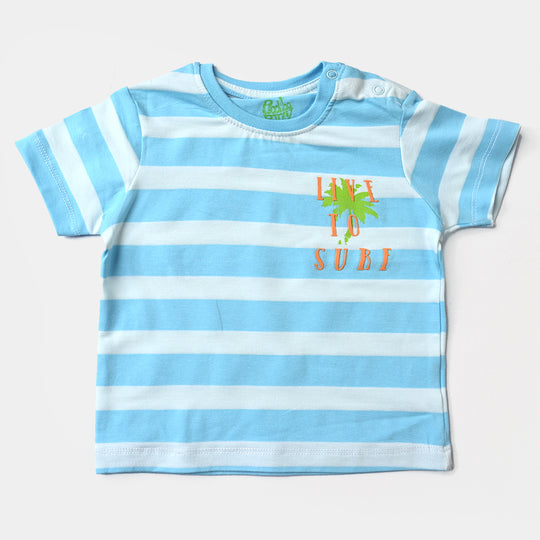 Infant Boys Cotton Jersey Round Neck T-Shirt Live To Surf-T.Breeze