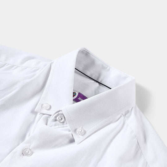 Boys Cotton Poplin Formal Shirt-White