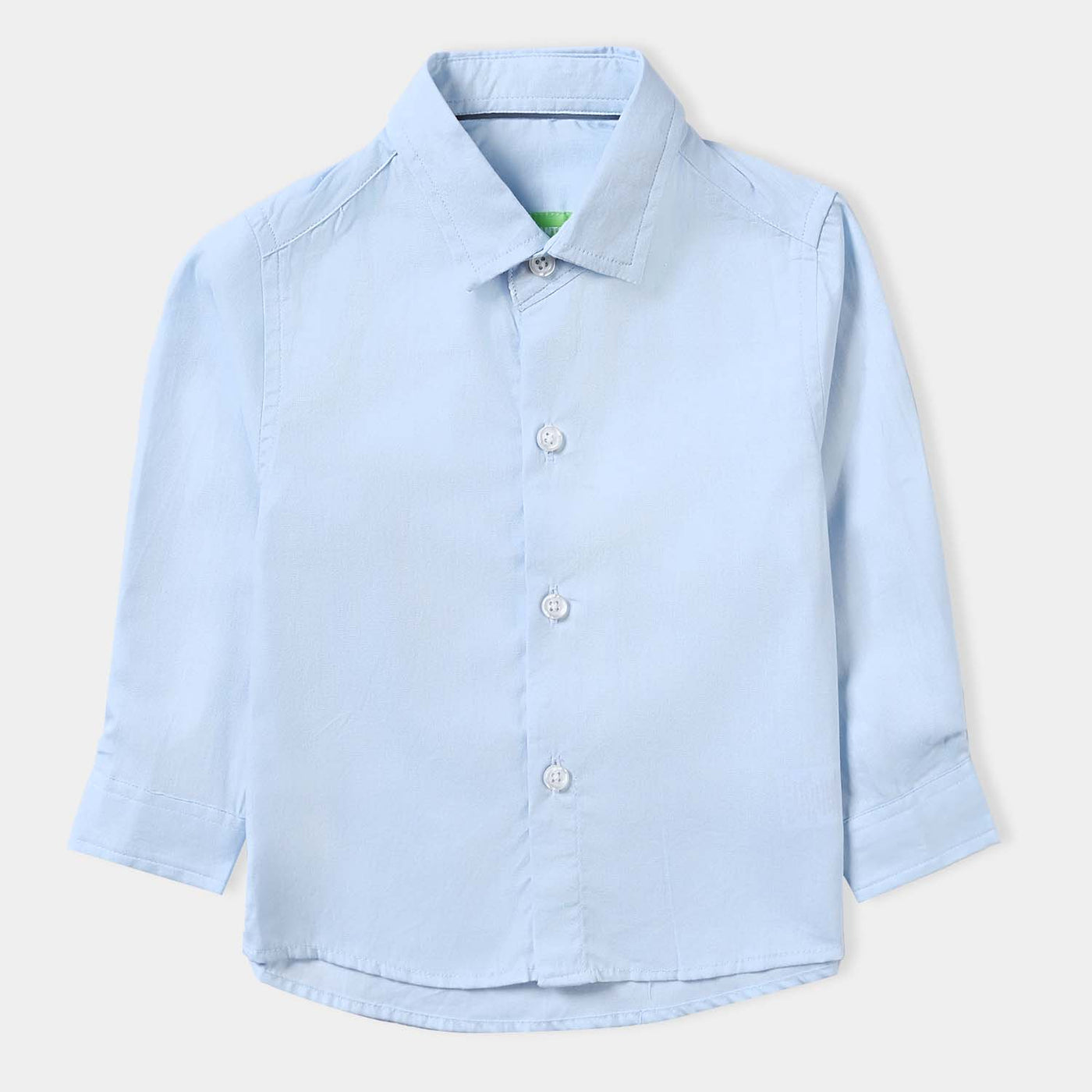 Infant Boys Cotton Poplin Formal Shirt-Ice Blue