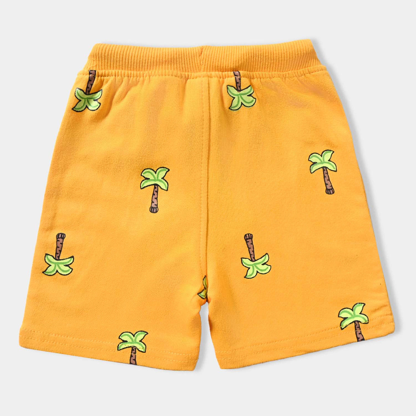 Infant Boys Cotton Terry Knitted Short Palm Tree-Citrus