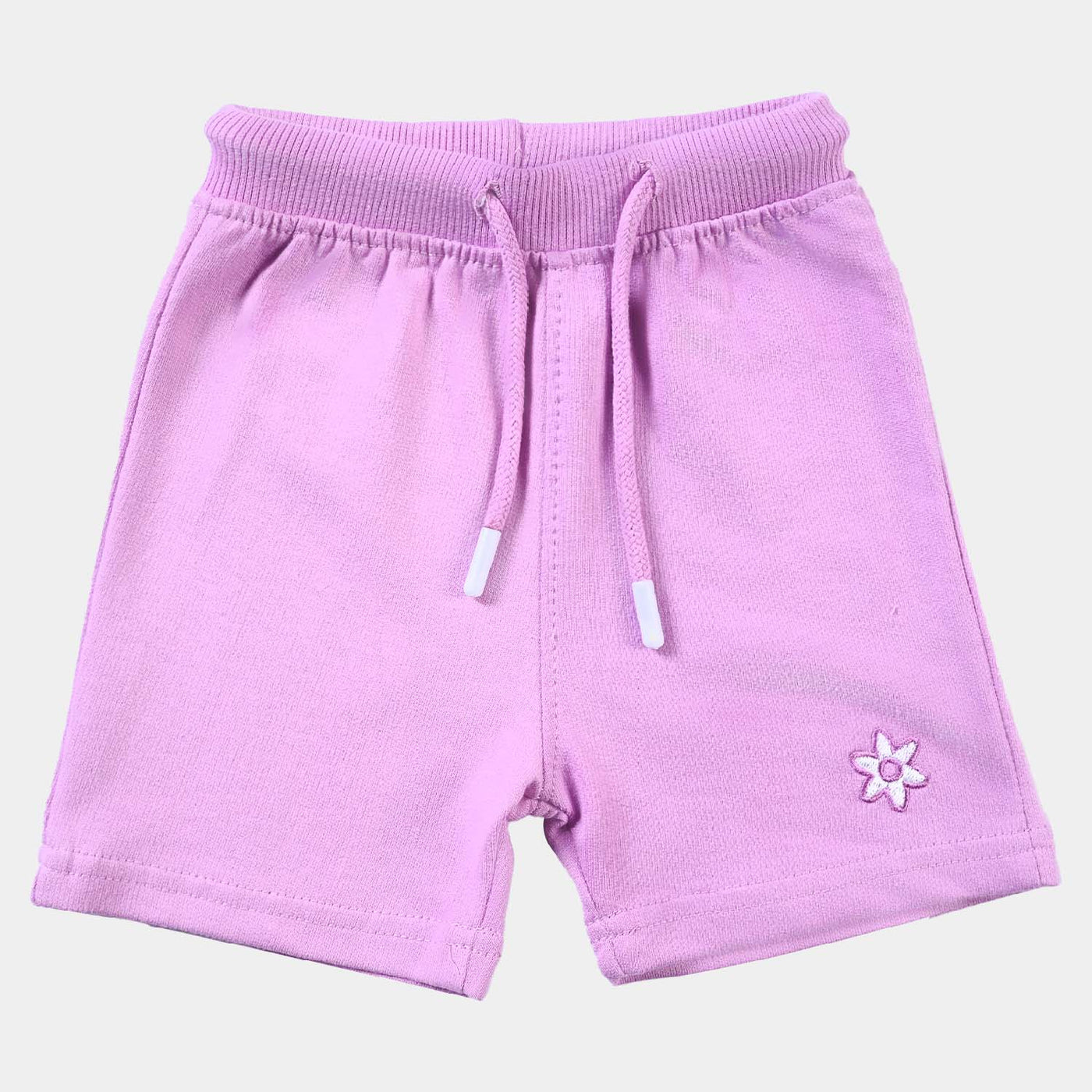 Infant Girls Cotton Terry Knitted Short Flower-ORCHID