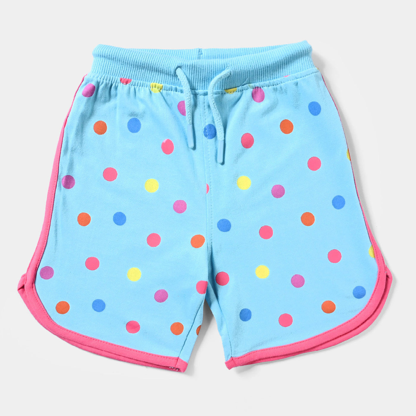 Infant Girls Cotton Terry Knitted Short Polka Dots-T.Breeze