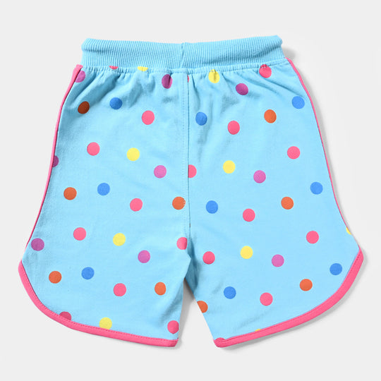 Girls Cotton Terry Short Polka Dots-T.Breeze