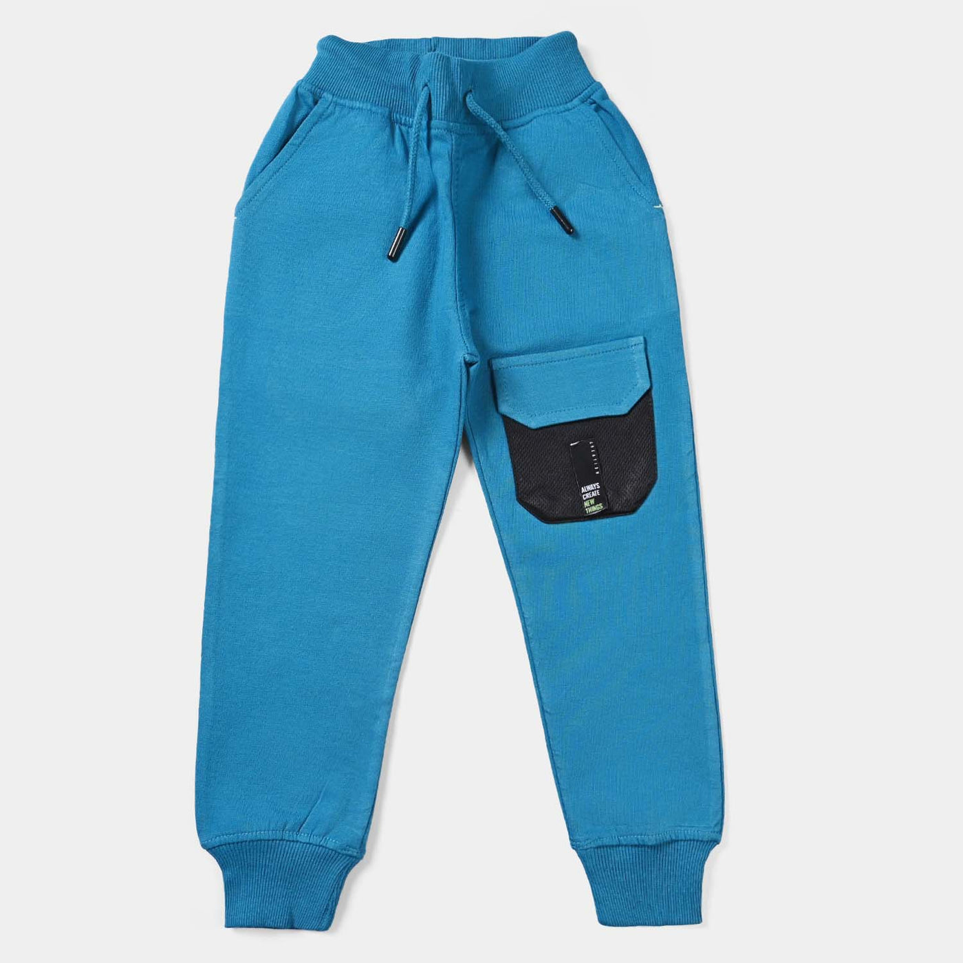 Boys Cotton Terry and Fleece Pyjama Always Create-Fjord Blue