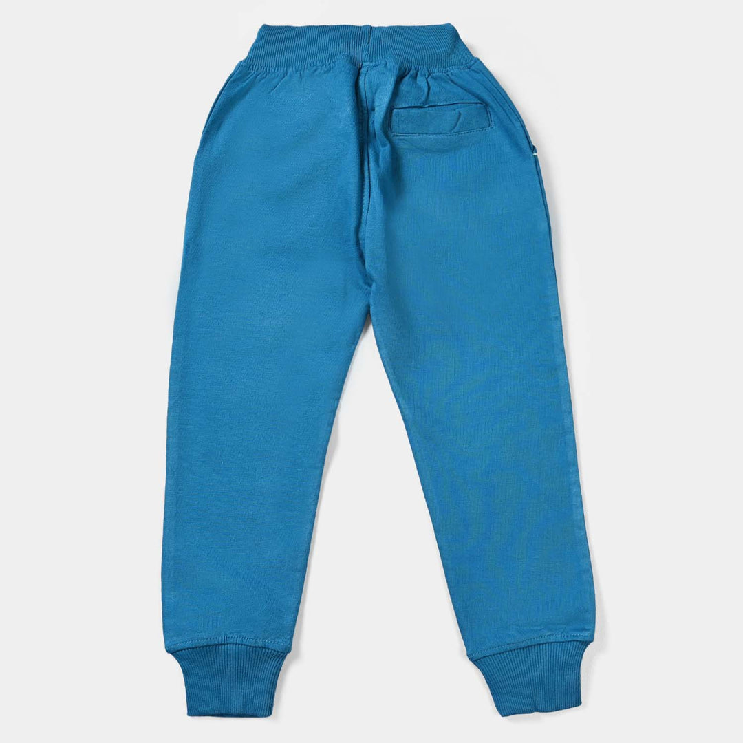 Boys Cotton Terry and Fleece Pyjama Always Create-Fjord Blue