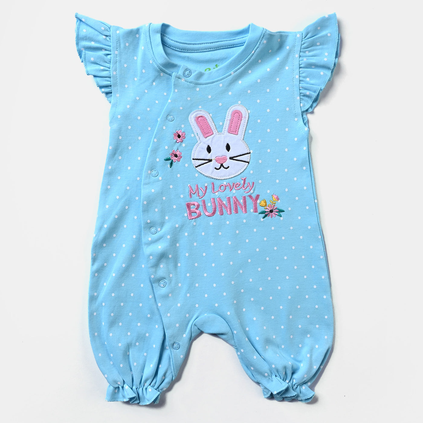 Infant Girls Cotton Interlock Knitted Romper Lovely Bunny-T.Breeze