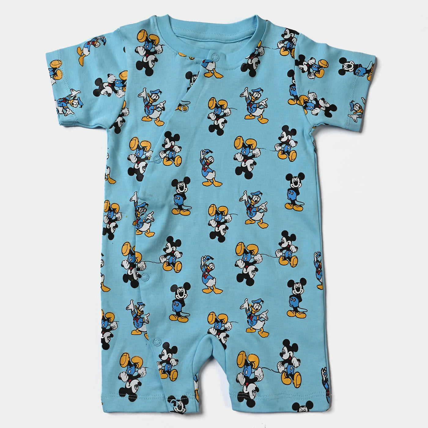 Infant Boys Cotton Interlock Knitted Romper Mickey & Duck-T. Breeze