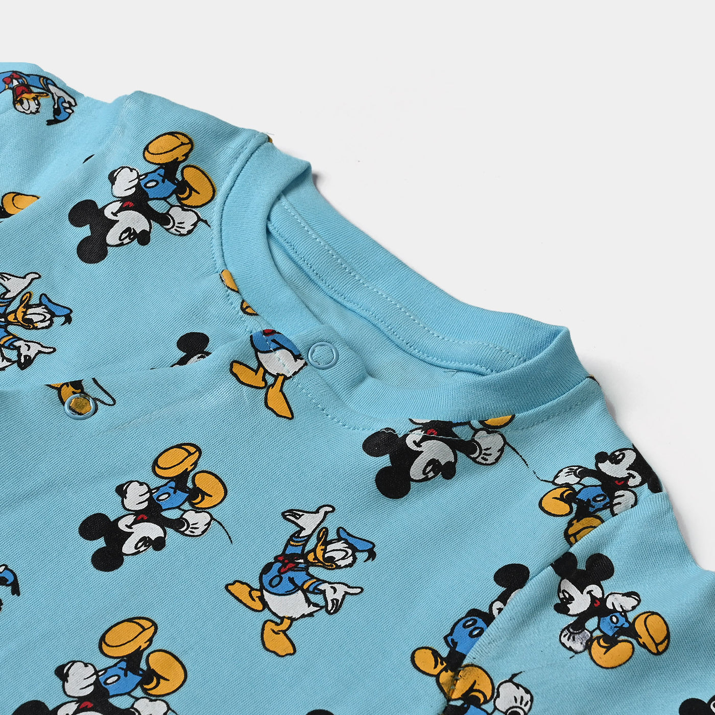 Infant Boys Cotton Interlock Knitted Romper Mickey & Duck-T. Breeze