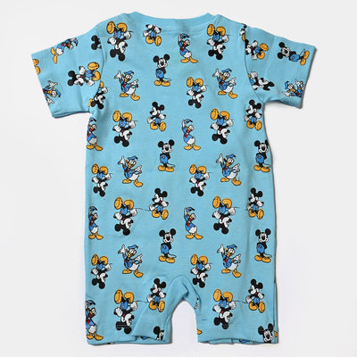 Infant Boys Cotton Interlock Knitted Romper Mickey & Duck-T. Breeze